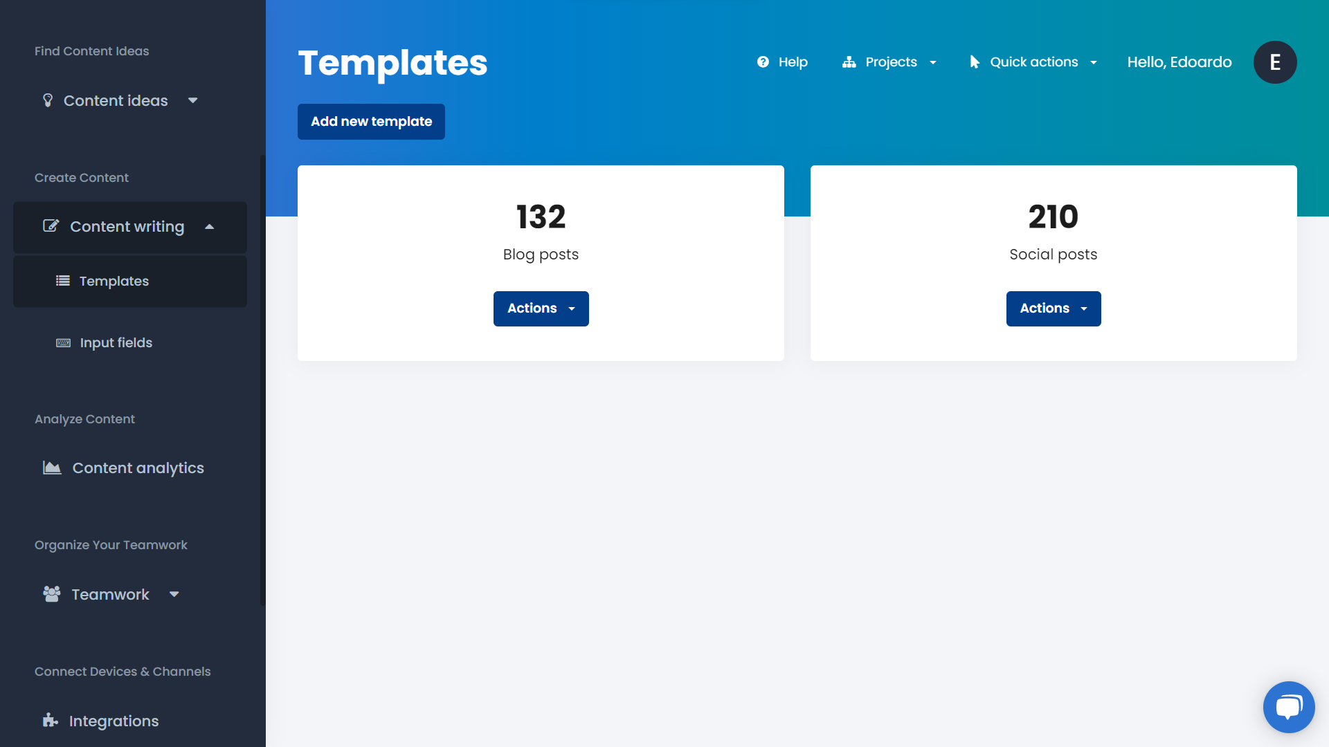 Codelia one place content templates